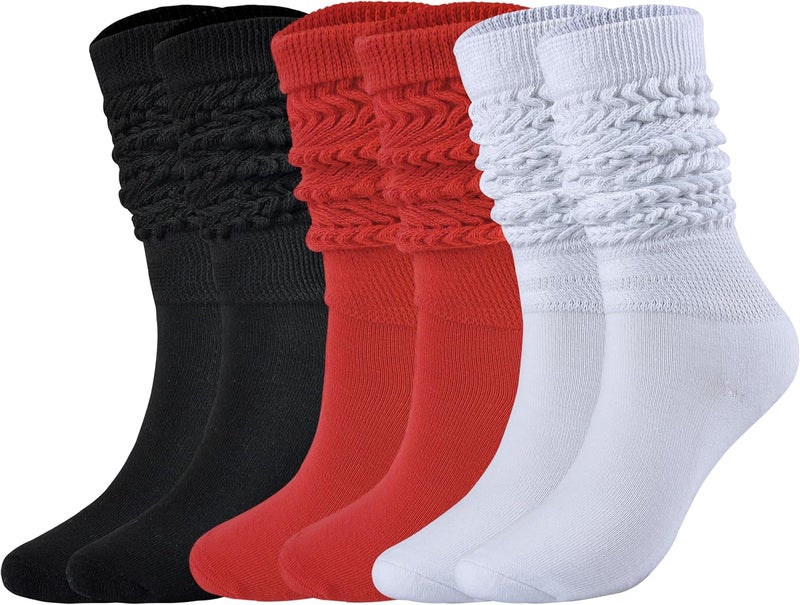 JORMATT Women Slouch Socks Thick Boot Socks Soft Extra Long Knee High Scrunch Socks Size 5-10 - Image 1